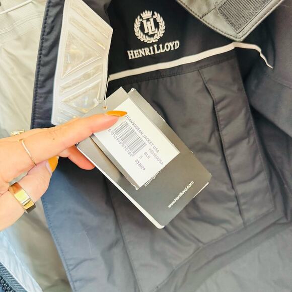 NEW Henri Lloyd $995 Black Transocean Jacket Waterproof Rain Sailing Coat S - Picture 6 of 15